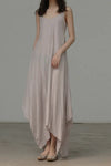 Marc Le Bihan suspender silk V-neck dress series 2192 rose pink brown